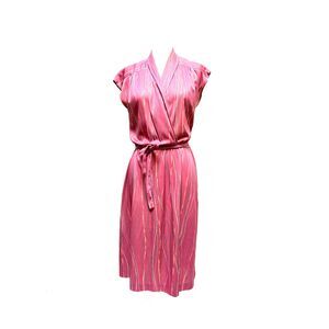 1970s J.J. Dean Of California Faux Wrap Front Purple Dress